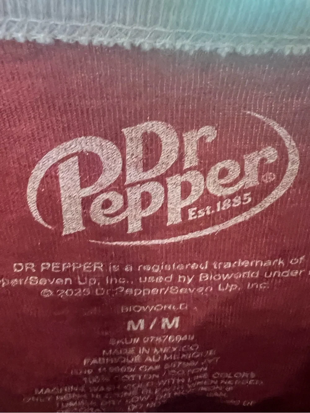 Dr Pepper Men's Short Sleeve Tee in Maroon